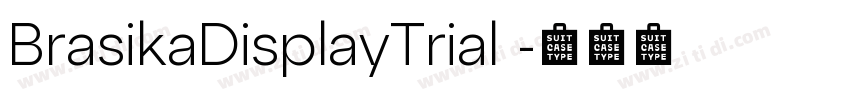 BrasikaDisplayTrial 字体转换